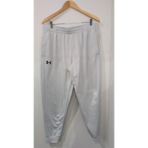 Under Armour Mens Loose Fit Sweatpants Joggers Size 2XL Light Grey